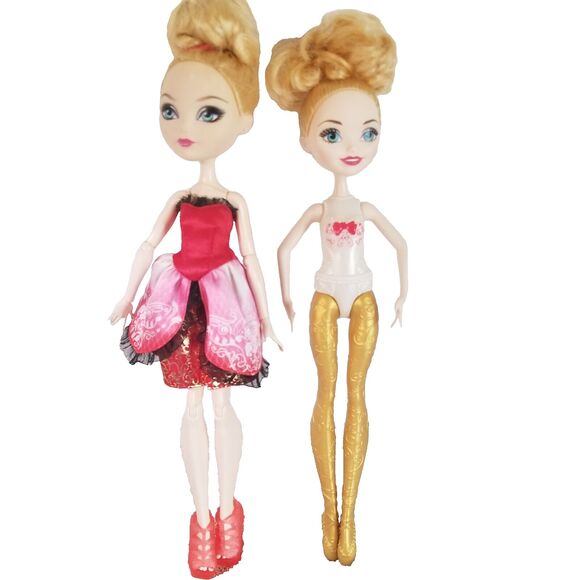 Ever After High First Chapter Apple White Doll Ballerina Outfit Shoes Lot of 2 - Picture 1 of 16